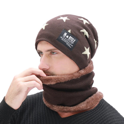 Balaclava Scarf Knitted Hat Set Mask