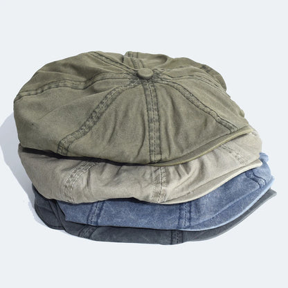 Vintage Cotton Newsboy Cap