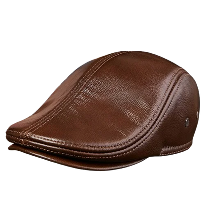 Genuine Leather Beret Hat