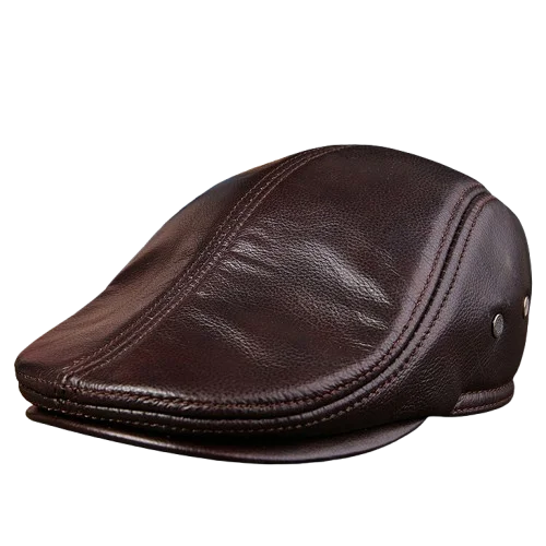 Genuine Leather Beret Hat