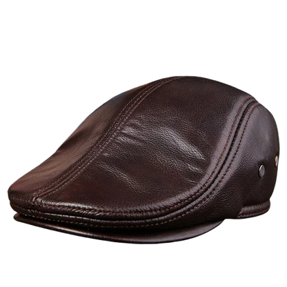 Genuine Leather Beret Hat
