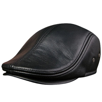 Genuine Leather Beret Hat