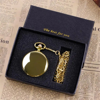 Luxury Gold Quartz Pocket Watch
