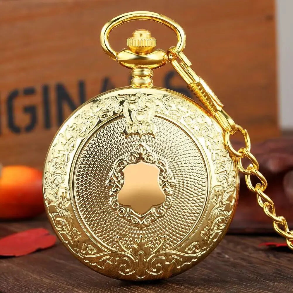 Vintage Pocket Watch with Chain For Men