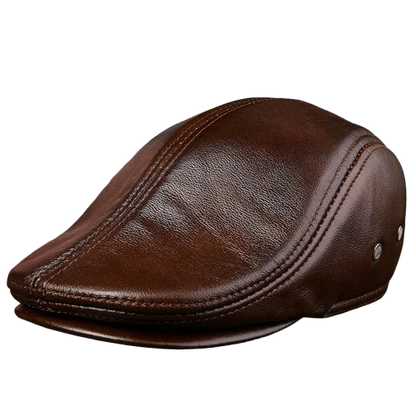 Genuine Leather Beret Hat