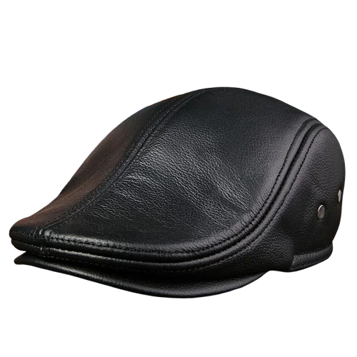 Genuine Leather Beret Hat