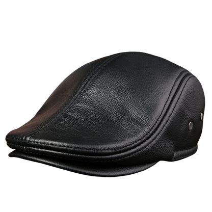 Genuine Leather Beret Hat