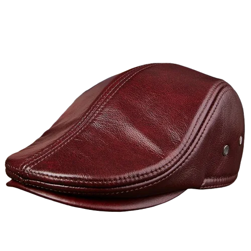Genuine Leather Beret Hat