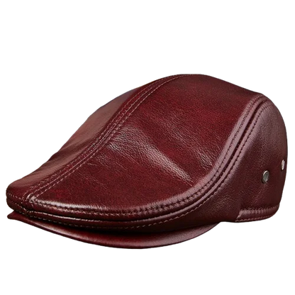 Genuine Leather Beret Hat
